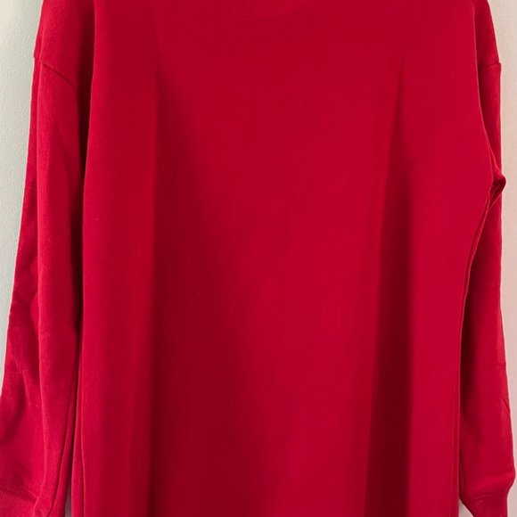 NWT No Comment Long Sleeve Red Sweater Dress sz XL - Picture 8 of 11